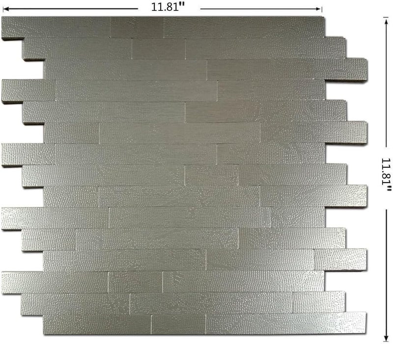 weimeisc 10-Sheet Peel & Stick Waterproof Backsplash, Mosaic Wall Stickers, Non-Slip Heat-Resistant DIY Stickers, Easy to Cut, Used for Shower/Bathroom/Kitchen Cabinets (Light Gold-2) - Image 2